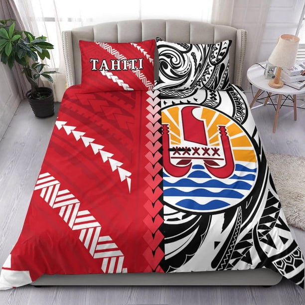 Tahiti Juego de Cama Único Polinesia Patrón Lt13