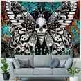 thumbnail image 4 of Shiartex Butterfly Mandala Goth Tapestry Skull Trippy Hippie Tapestry Cool Moth Tapestry Witch Tapestry for Bedroom Aesthetic Horizontal Vintage Tapestries Painting, 4 of 6