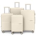 thumbnail image 1 of Joyway Ensemble de 4 Valises Rigides avec Roulettes Multidirectionnelles et Serrure TSA, Bagage Cabine Léger Idéal pour l'École, les Voyages et les Fins de Semaine (Blanc), 1 of 7