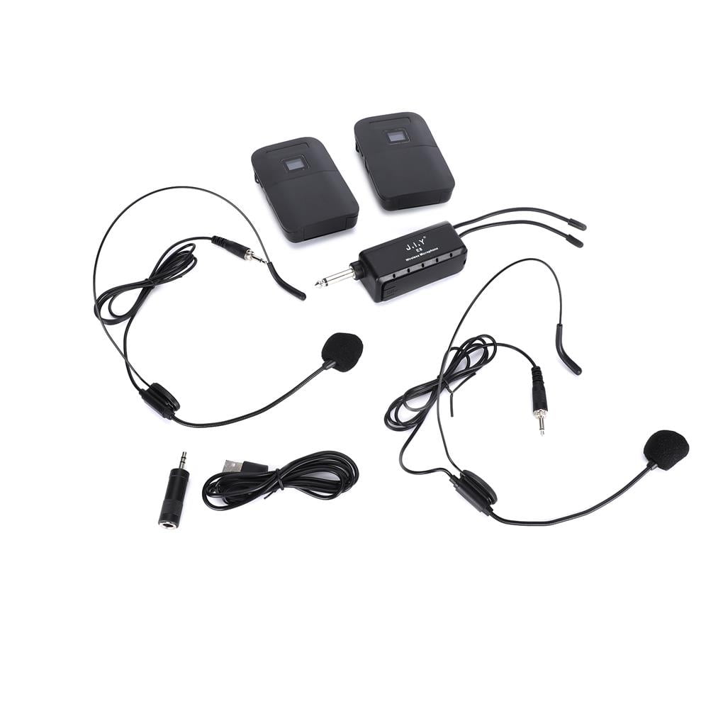 Portable Wireless UHF Mic Headmounted Microphone with Receiver