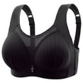 thumbnail image 3 of Bigersell Full-Coverage Wirefree Bra Womens Bras Push up Modern/Fitted Bra Balconette Bra Style B65 T-Shirt Bra Women Padded Bra Feature Women Sports Bra Hook & Eye Bra Closure , Black M, 3 of 8