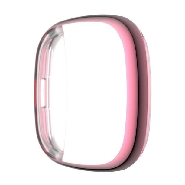 Marco de TPU para Fitbit Versa 3/Fitbit Sense Watch Bumper Shell (rosa)