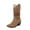 Brown, variant on Women's Cowboy Knee-High Boots Pointed Toe Mid Chunky Heel Pull On Slouchy Booties Outdoor Travel