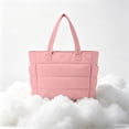 thumbnail image 3 of 16.1 inch Quilted Puffer Tote Bag Lightweight Work Bag with Compartments for Women Travel School, 3 of 5