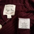 thumbnail image 3 of Hippie Rose Juniors' Cold-Shoulder Sweater (Burgundy, Small), 3 of 3