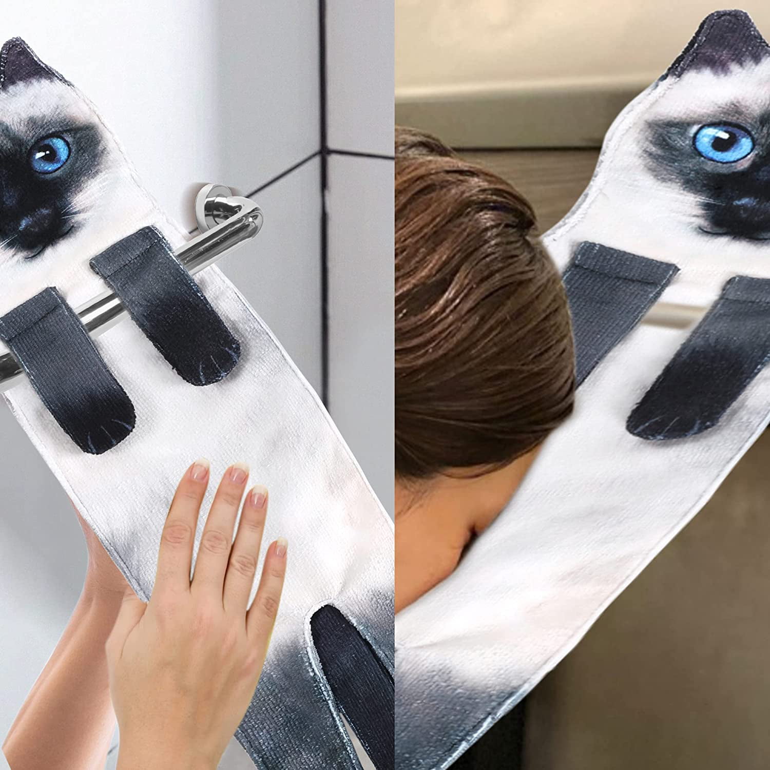 Cat Funny Hand Towels For Bathroom Kitchen Cute Decorative - Temu Germany