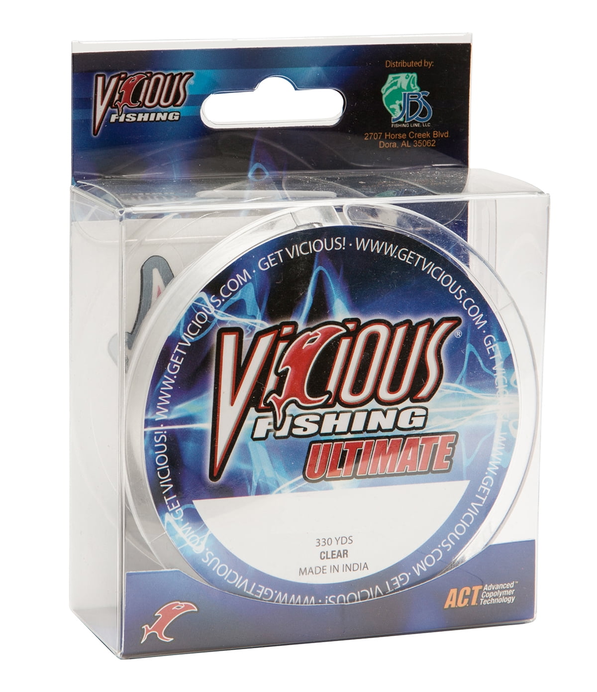 Vicious VCL12 Ultimate Fishing Line 12lb 330 Yards Clear New 