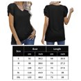 thumbnail image 3 of Camiseta De Manga Corta Camiseta de manga corta para mujer Camiseta cómoda con cuello en V Camisetas básicas Ropa diaria (Negro XXL) Cgtredaw Para estrenar, 3 of 6