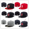 thumbnail image 2 of Boston Red Sox Fitted Hat Unisex Gorra De Béisbol Completa Cerrada Gorras De Hip Hop, 2 of 3
