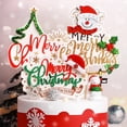 thumbnail image 2 of Adornos de Feliz Navidad para pastel, decoración de dibujos animados para árbol de Navidad, muñeco de nieve, Feliz Año Nuevo, decoración de cupcakes para fiesta en el hogar, 2021, Noel, 2 of 4