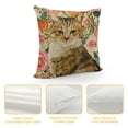 thumbnail image 4 of SHANXI Throw Pillow Covers Orange Tabby Cat Spring Cushion Pillow Case Home Decor Pillowcase 20x20in, 4 of 5