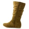 thumbnail image 2 of New Girls Slouch Comf Tall Midcalf Suede Winter Boots Shoes (13, Tan SLENA 23-K), 2 of 3