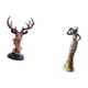 thumbnail image 5 of Figura de cabeza de ciervo de resina, estatua de animal, adorno de escritorio, artesanía africana, escritorio coleccionable, decoración creativa, 5 of 8