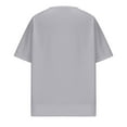 thumbnail image 5 of Children's Summer Short Sleeve T-Shirt Fashion Irregular Tunic Tops Casual Solid Crewneck Tee 3-12Y, 5 of 5