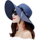 thumbnail image 1 of Sombrero de paja de ala ancha para mujer, sombrero flexible y plegable enrollable, sombrero de playa con protección solar UPF 50+ para verano$Sombrero de ala ancha para mujer, sombrero de, 1 of 7