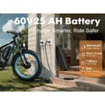 thumbnail image 4 of (US in Stock) Dual Motor Ebike,Electric Bike Fat Tire , 60V/25Ah,5000W Peak 26" All-Terrain 38MPH High-Speed Fat Tire Electric Bike,105 Mile Range , Hydraulic Brakes , for Adults Off-Road Commuting, 4 of 12