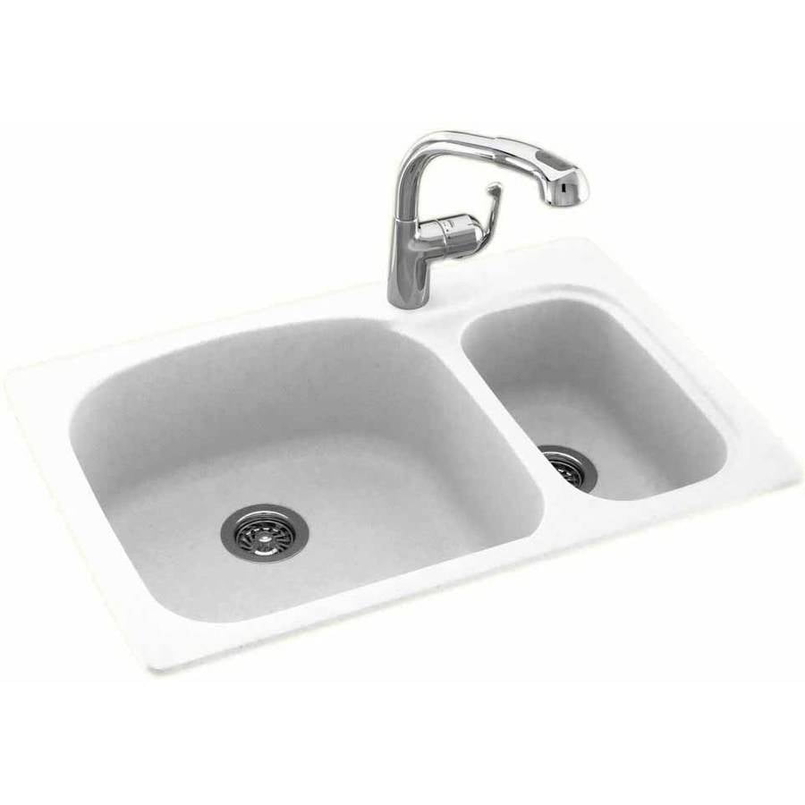 Swan KSLS3322010 33" x 22" Swanstone DoubleBasin Dual Mount Kitchen
