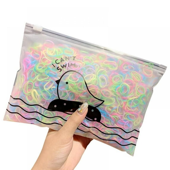 1000 Pieces Kids Elastics Disposable Rubber Bands for Hair No Damage Girls Colored Toddler Hair Ties