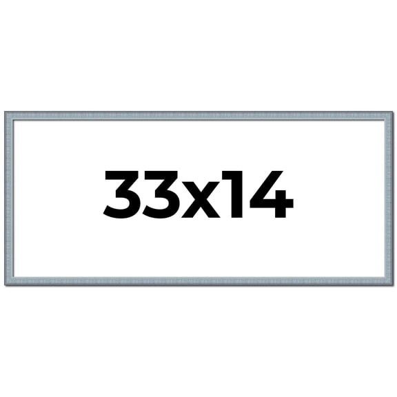 33x14 Frame Rustic Sky Blue Solid Wood Picture Frame | 0.75 Inch Moulding Width |Includes UV