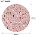 thumbnail image 6 of Pink Cow Spotted Pattern Round Tablecloth 60"x60",Wrinkle Wipeable Table Cloth for Kitchen Dining Room Picnic Patio Party, 6 of 6