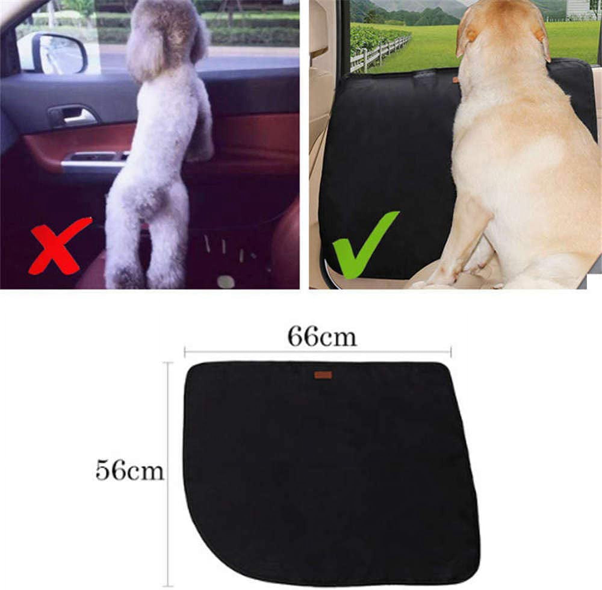 1set/2pcs 600d Oxford Fabric Grey Pet Car Door Protector Against Scratch,  Bite & Drool For Dogs & Cats, Car Door Cover Guard & Mat