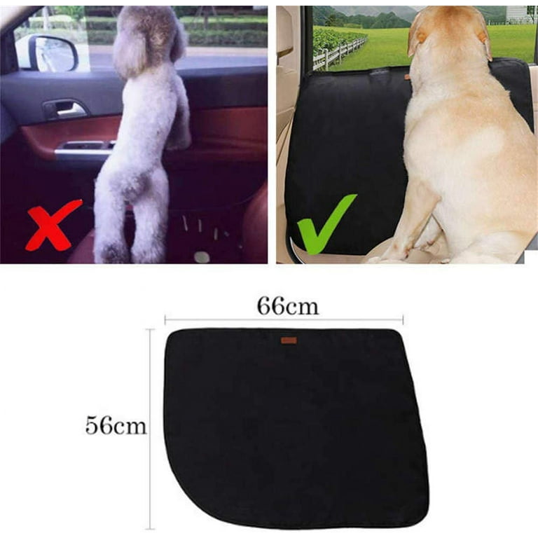 2 Pcs Car Door Protector for Dogs, Anti-Scratch Dog Car Door Cover, Waterproof Oxford Vehicle Door Guards for Cars SUV Pet Travel, Black