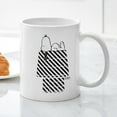 thumbnail image 3 of CafePress - Snoopy On House Stripe Black And - 11 oz Ceramic Mug - Novelty Coffee Tea Cup, 3 of 4