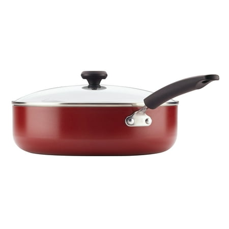 Farberware Easy Clean Aluminum 6 Quart Non-Stick Covered Jumbo Cooker with Helper Handle
