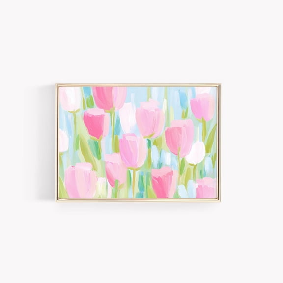 Tulip Wall Art Print Preppy Floral Dorm Decor