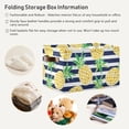 thumbnail image 6 of Coolnut Summer Pineapple and Black Stripes Texture Storage Basket, Durable Canvas Organizer With Handles Large Collapsible Storage Bins Boxes for Home Office - 1 Pack Home Decor, 6 of 7