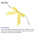 thumbnail image 4 of Unique Bargains 50Pcs Mini Ribbon Bow 3.5' Twist Tie Mini Fabric Satin Ribbon Flower Bows Craft DIY Sewing Wedding Bows Yellow, 4 of 5