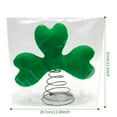 thumbnail image 4 of St. Patrick's Day Shamrock Tree Topper Decorations, 12in Green Clover Ornament Spring Base Lucky Decor for Irish Holiday Tree & Wreath, 4 of 7