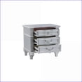 thumbnail image 5 of Mystic Contemporary Light Gray Wood Nightstand with 3 Drawers, 5 of 5