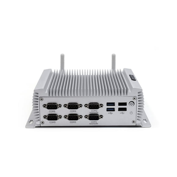 BASOARO Mini Desktop Computer, Industrial PC i5, DDR3 Core i5 4200U, 4GB RAM 128GB SSD, Dual LAN, HD, VGA, RS232/RS485 COM Port, 4 USB3.0, 4 USB2.0, WiFi, BT, Win 10 Pro