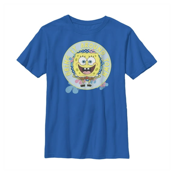 Boy's SpongeBob SquarePants Bring Around Town Graphic Tee Royal Blue X Small