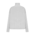 thumbnail image 5 of Herrnalise Womens 2024 Turtleneck Sweaters Cable Knit Long Sleeve Pullover Sweater Jumper White,M, 5 of 7