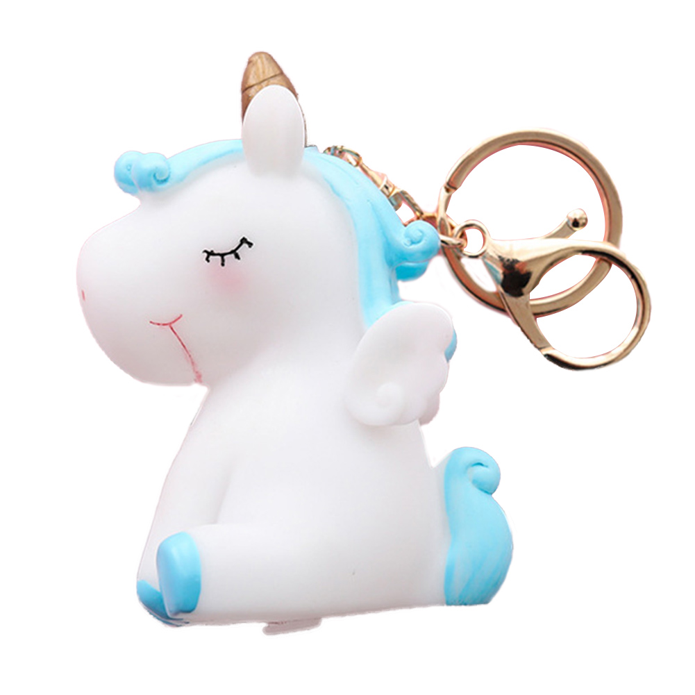 HEQU9117 Lovely Unicorn Doll Pendant Keychain Plush Toy Accessories