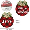 thumbnail image 3 of 2pcs, Christmas Door Sign Decorations - Buffalo Plaid Merry Christmas Sign And JOY Sign For Rustic Holiday Christmas Door Window Farmhouse Decorations Indoor Outdoor Decor, 3 of 8