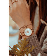 Victoria Hyde Woman Watch 3D sculpture 32mm Rose Gold, Daisy