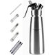 thumbnail image 1 of le homeware Batidor de nata profesional de acero inoxidable 304 de 0,5 l con 3 boquillas decorativas (N20 no incluido) esquí esquí Gafas de esquí, 1 of 3