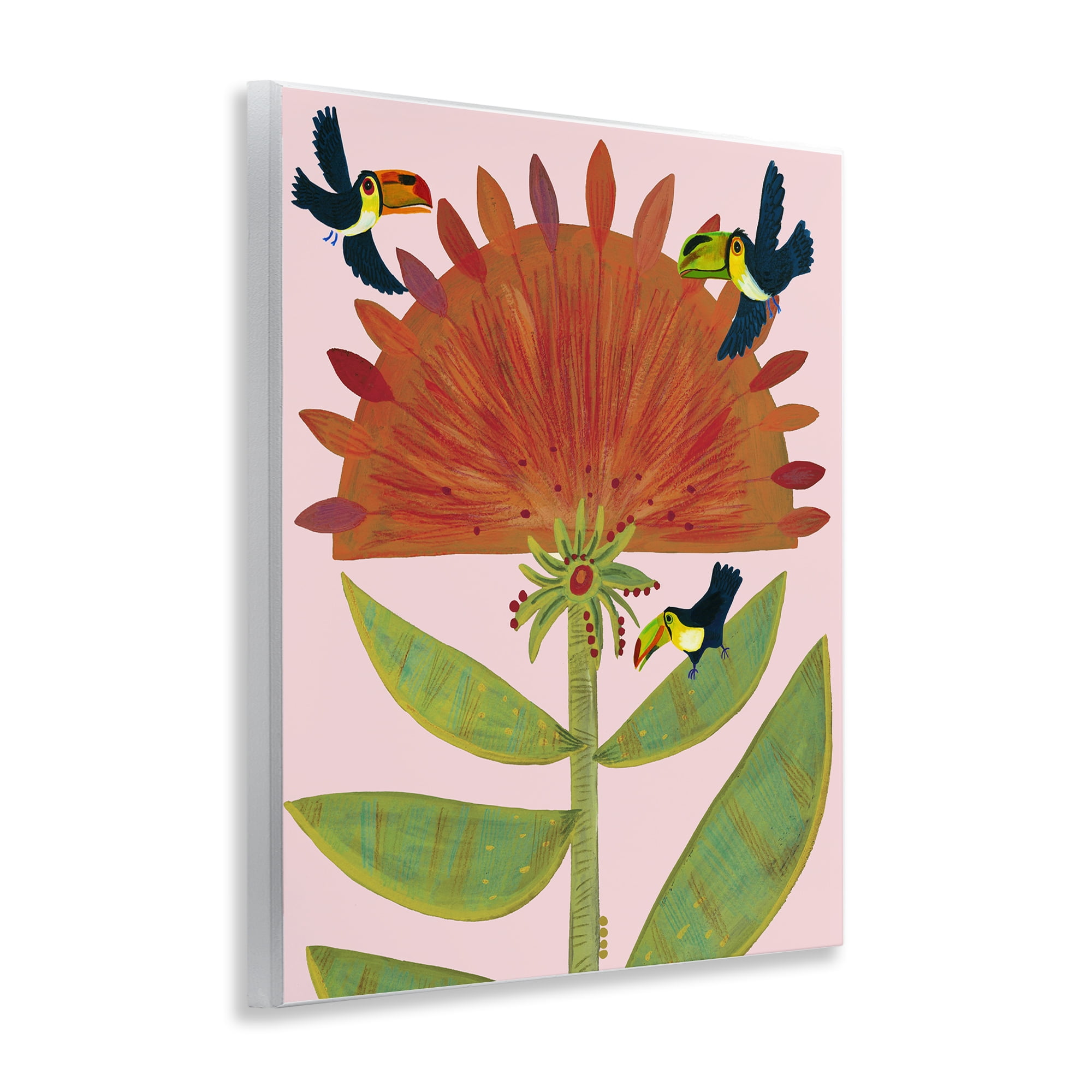 Stupell Industries Tropical Plant & Toucans Wall Plaque Art, design by Kay Widdowson