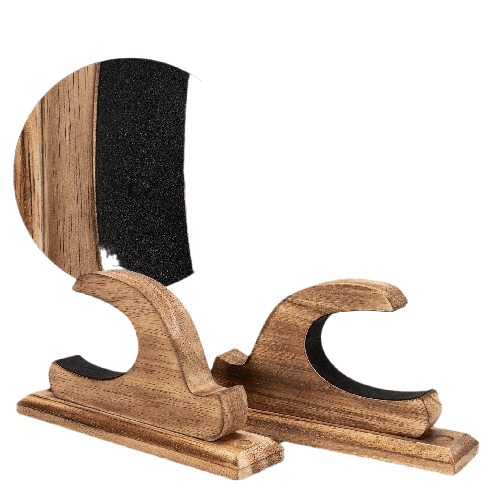 COFUNUO Wood Gun Rack Real Wood Shotgun & Rifle Wall Mount Holder for Firearms, Vintage Gun Display(4 pack）