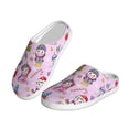thumbnail image 2 of Rateoe Christmas Unicorns Print Women's Men's Cotton Knit Slippers Lightweight Memory Foam Indoor House Shoes with Anti-Skid Sole-37/38, 2 of 7