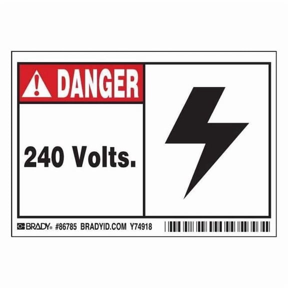 Brady Label,3 1/2 inx5 in,Polyester,PK5 86785