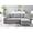 Grey, variant on Dark Grey Apartment Sectional With Footrest, Armrest Storage And Pull Out Bed, Convertible Corner For Living Room, Double Cup Holder 2 Bolster Right-facing Storage, Modern Design Room Apartment, Bed