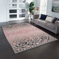 thumbnail image 2 of Mainstays India Medallion Textured Gray Coral Indoor Living Room Area Rug, 7' x 10', 2 of 7