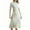 White, variant on Womens Dressy Casual Sweater Dress with Belt Mock Crew Neck Long Sleeve Ribbed Knit Flowy A-Line Midi Dress (XL, White)