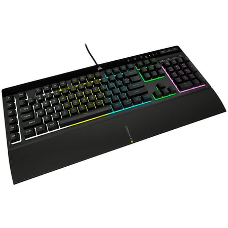 CORSAIR - K55 RGB Pro Full-size Wired Dome Membrane Gaming Keyboard with Elgato Stream Deck Software Integration - Black