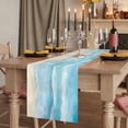 thumbnail image 2 of Blue Beige Table Runner, Summer Beach Coastal Nautical Ocean Washable Cotton Linen Table Runners 60 Inches Long, Dresser Scarf Runner for Coffee/TV Stands/Kitchen/Cabinets 13''x60'', 2 of 9
