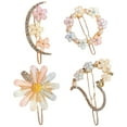 thumbnail image 1 of 4 pinzas para el pelo con diamantes de imitación de cristal para niñas, pasadores para el pelo con flores, accesorios para el cabello, 1 of 5